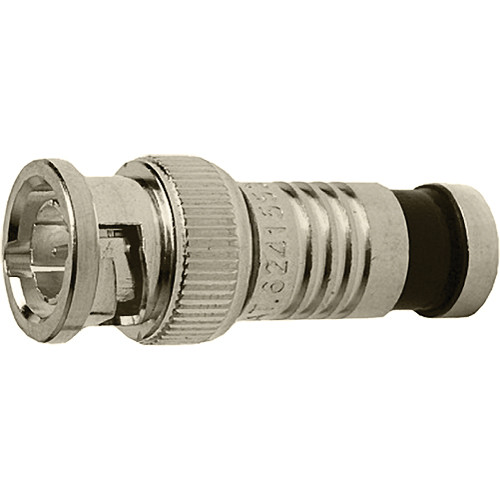 Platinum Tools BNC-Type Nickel SealSmart Coaxial Compression RG6 Connector (25 Pieces Bulk Packaging)