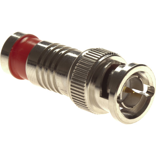 Platinum Tools BNC Nickel SealSmart Coaxial Compression Connector for RG59 (Pack of 25 Red)