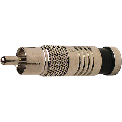 Platinum Tools RCA-Type Nickel SealSmart Coaxial Compression RG6 Connector (25 Pieces Bulk Packaging)