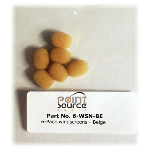 Point Source Audio 6-WSN-BE Windscreen (Beige Set of 6)