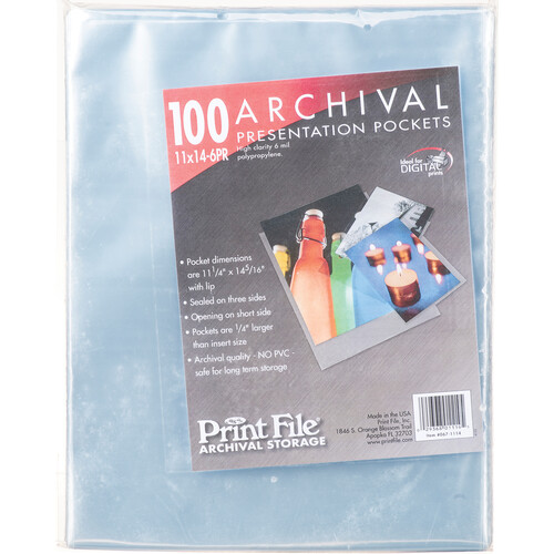 Print File Polypropylene Presentation Pocket (11 x 14
