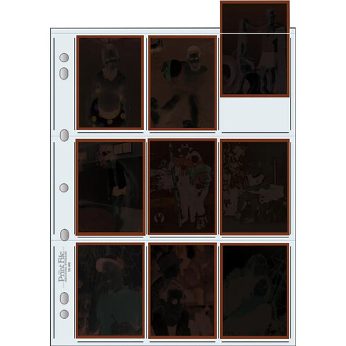 Print File 120-9HB Archival Storage Page for 9 Negatives (2.6 x 3.6