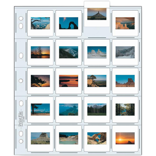Print File Archival Storage Page for Slides 35mm