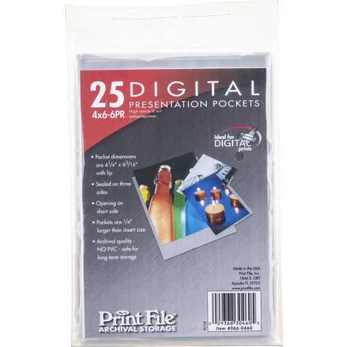 Print File Polypropylene Presentation Pocket (4 x 6