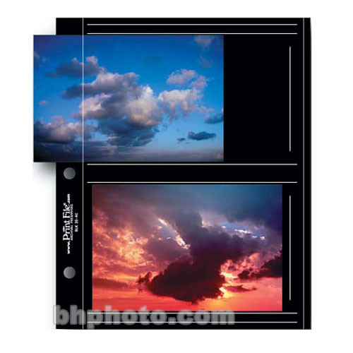 Print File Premium Series-C Archival Album Page with Black Background - 3.5 x 5