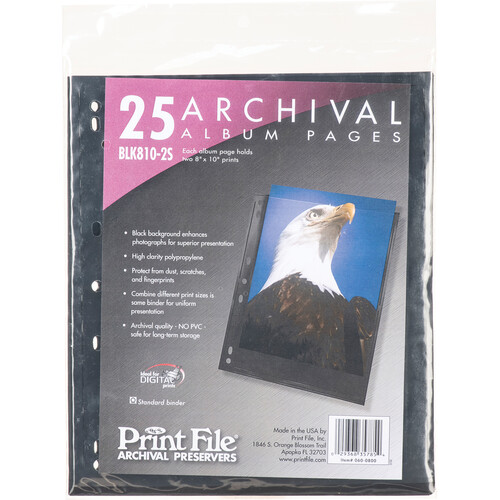 Print File Premium Series-S Archival Storage Page 8x10