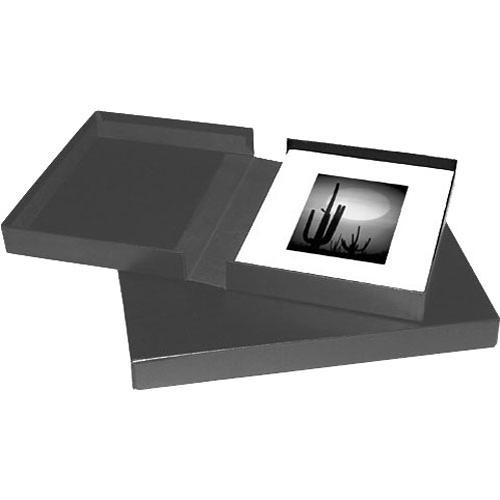 Print File Black Archival Portfolio Box with Black Lining - 5.25 x 7-5/8 x 2.25