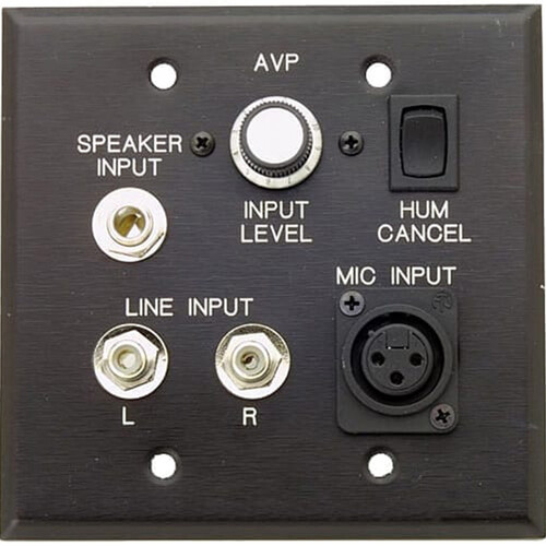 Pro Co Sound AVP-1V - Wall Plate Audio/Video Interface w/Volume Control - Black