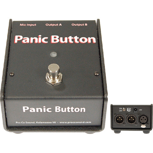 Pro Co Sound Panic Button Microphone A/B and Muting Switch