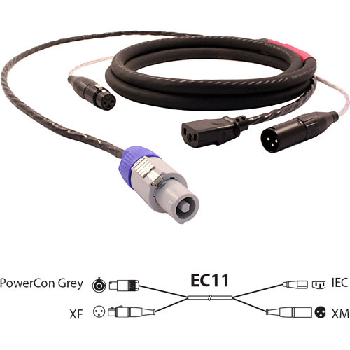 Pro Co Sound EC11 Siamese Twin AC and Audio Combo Cable (50')