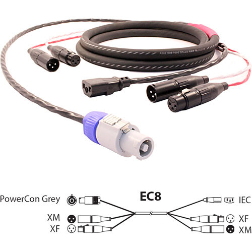 Pro Co Sound EC8 Siamese Twin AC and Audio Combo Cable (10')