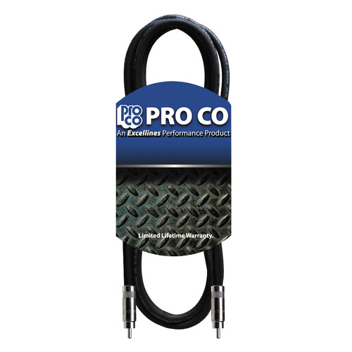 Pro Co Sound RCA Male to RCA Male Excellines Cable - 5 ft