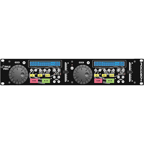 Pyle Pro PDCD204 Rack Mount Professional Dual CD Player PDCD204