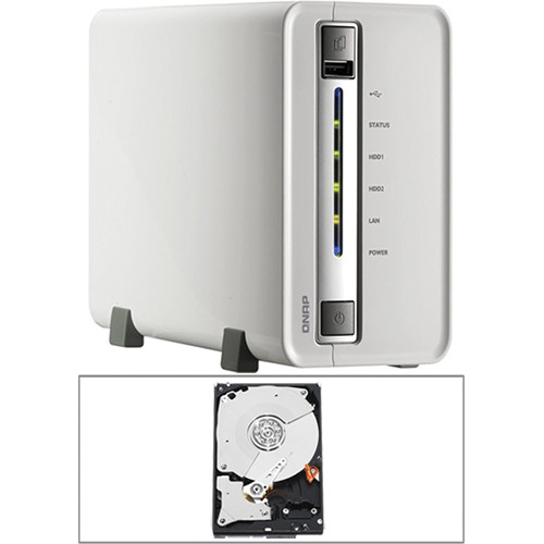 QNAP 1TB TS112 Turbo NAS Hard Drive Enclosure Kit with Hard