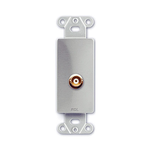 RDL DS-BNC - BNC Jack D-Style Plate (Stainless Steel)