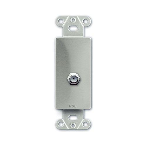 RDL DS-F - Double-Type F Jack D-Style Plate (Stainless Steel)