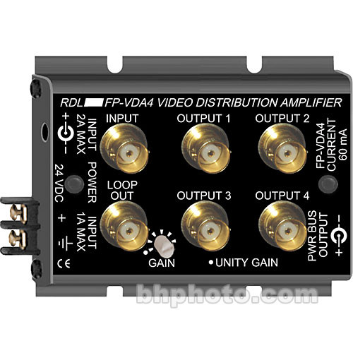 RDL FS-VDA4 1x4 Composite Video Distribution Amplifier