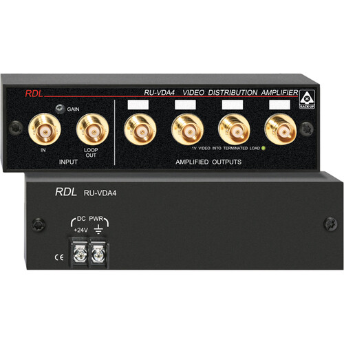 RDL RU-VDA4 1x4 Composite Video Distribution Amplifier
