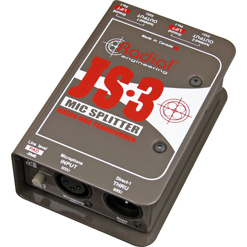Radial Engineering JS-3 - Three-Way Microphone Signal Splitter