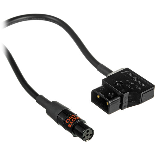 Remote Audio 18" BDS DC Power Input Cable with PowerTap (P-Tap/D-Tap) to TA4F Connectors for Anton Bauer Battery and Battery Distribution System Box