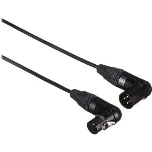 Remote Audio 3-Pin XLR Angled Male to XLR Angled Female Jumper Cable (12