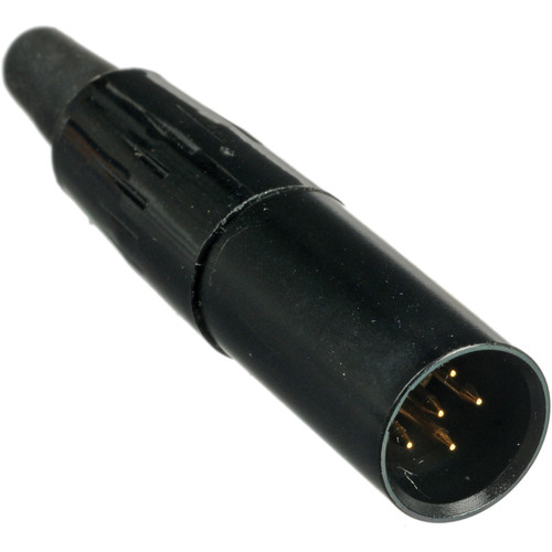 Remote Audio TA5M-B 5-Pin Male Mini-XLR Connector (Straight Connector Black)