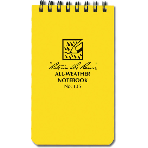 Rite in the Rain Top Spiral All-Weather Notebook (Yellow 3 x 5
