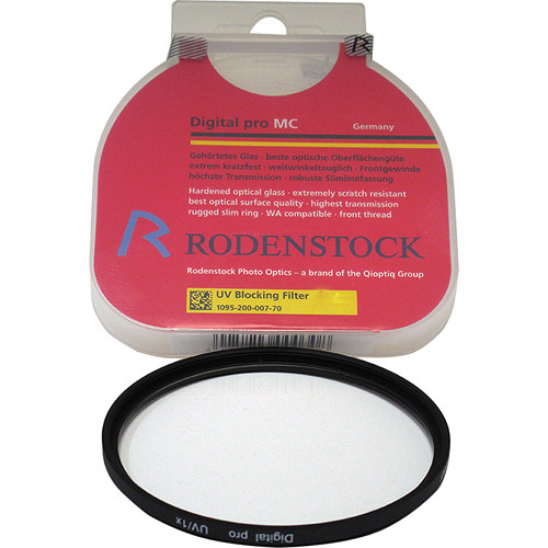 Rodenstock 505211 52mm Slim UV Haze Aluminum Mount Multi-coated Red Label Filter (Black/Transparent)