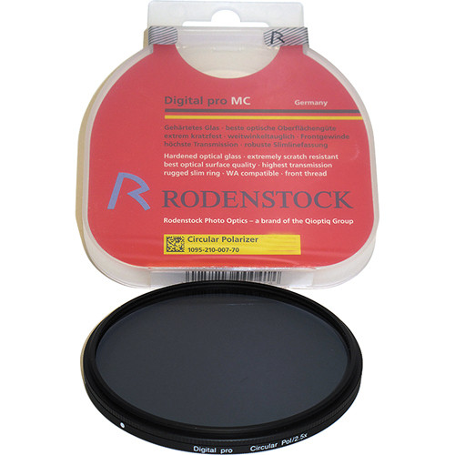 Rodenstock 505540 55mm Circular Polarizer Slim Aluminum Mount Multi-coated Red Label Filter (Black/Transparent)