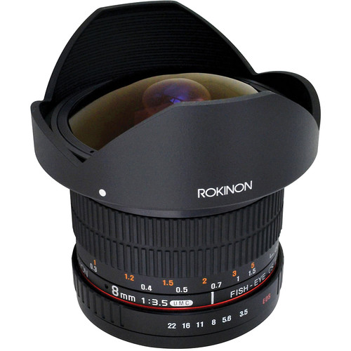 ROKINON 8MM F/3.5 HD FISHEYE LENS WITH R
