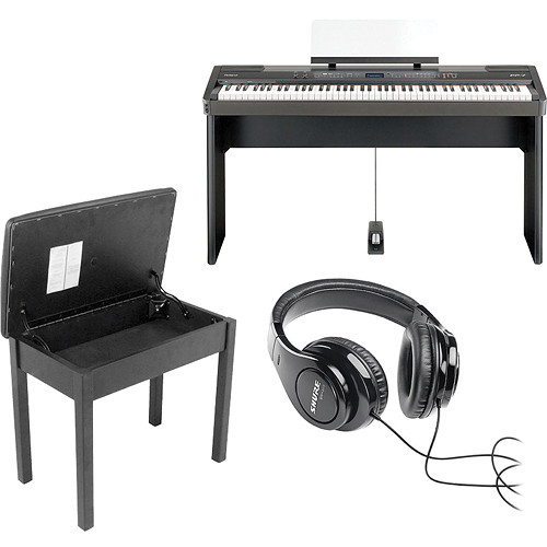 Roland Fp 7 Key Digital Piano Home Studio Bundle Black