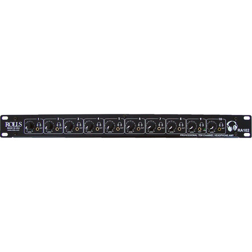 Rolls RA102 10-Channel Professional Headphone Amplifier