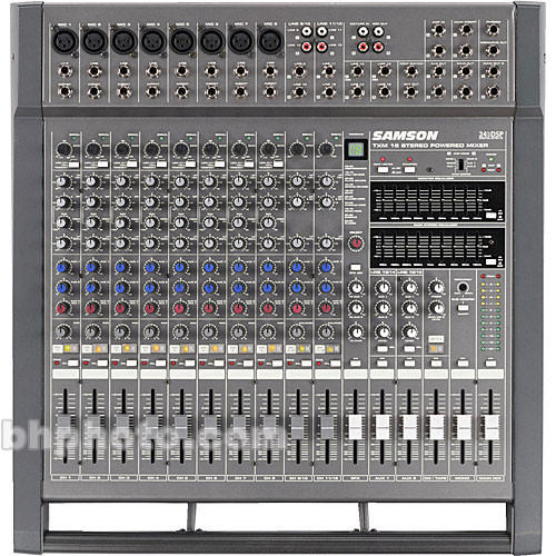 Samson TXM16 16 Channel Table Top Powered Audio Mixer SATXM16