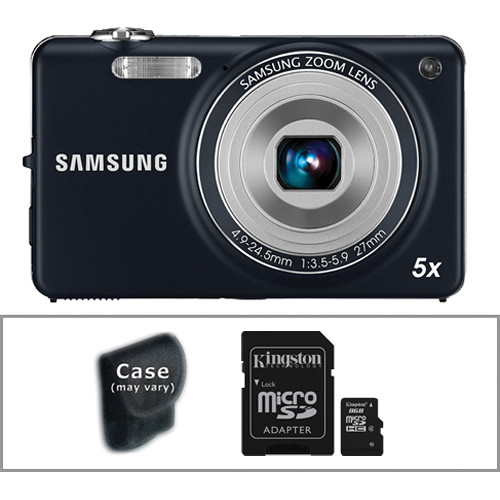 Samsung ST65 Digital Camera with Basic Accessory Kit (Indigo