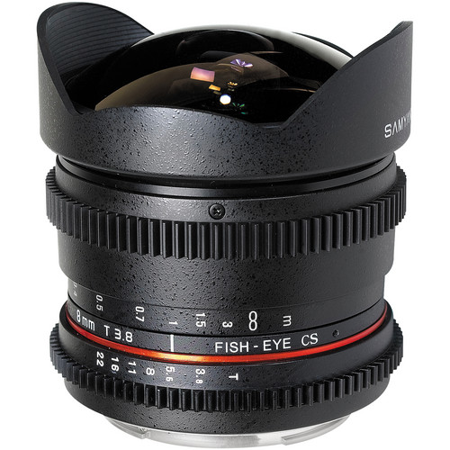 Samyang 8mm T/3.8 Fisheye Cine Lens for