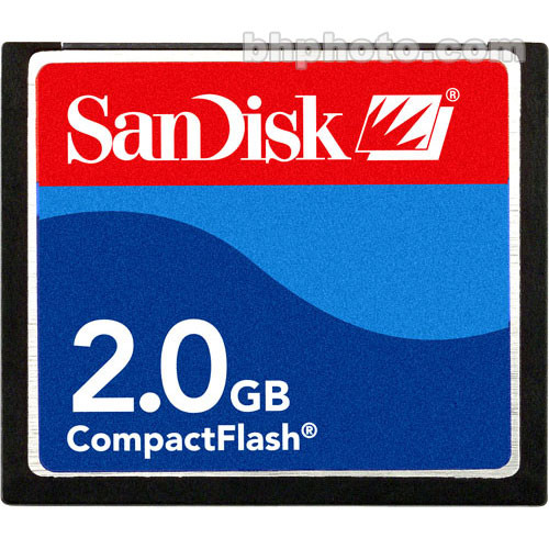 SanDisk 2GB CompactFlash (type I) Card SDCFB2048A10 B&H Photo