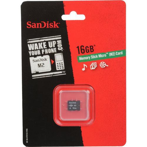 SanDisk 16GB Memory Stick Micro (M2) SDMSM2016GA11M B&H Photo
