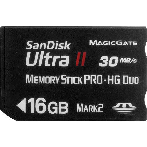 SanDisk 16GB Ultra II Memory Stick PRO Duo SDMSPDH016GA11 B&H