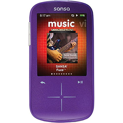 SanDisk 8GB Sansa Fuze+ MP3 Player Purple SDMX20R008GIA57 B&H