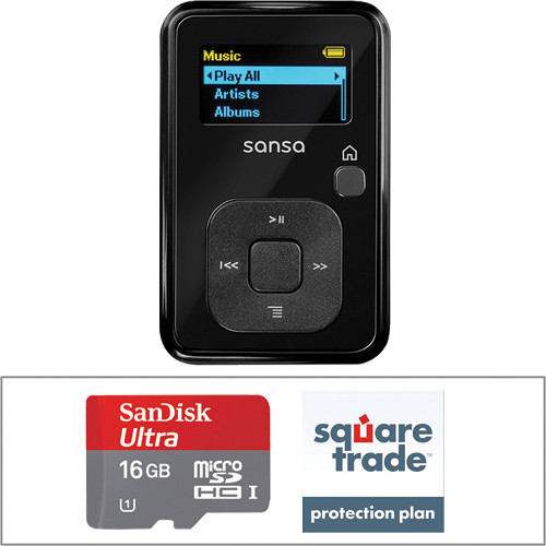 SanDisk Sansa Clip+ MP3 Player with Accessory Kit (Black) B&H