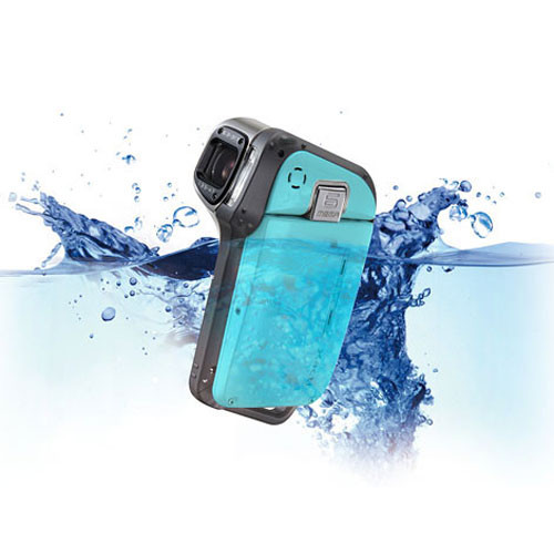 Sanyo Xacti E1 Waterproof SD Memory Card Camcorder Blue,