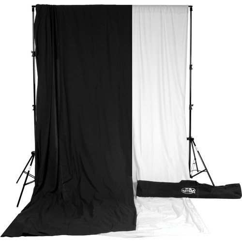 Savage Accent Muslin Background Kit (10 x 12' White/Black)