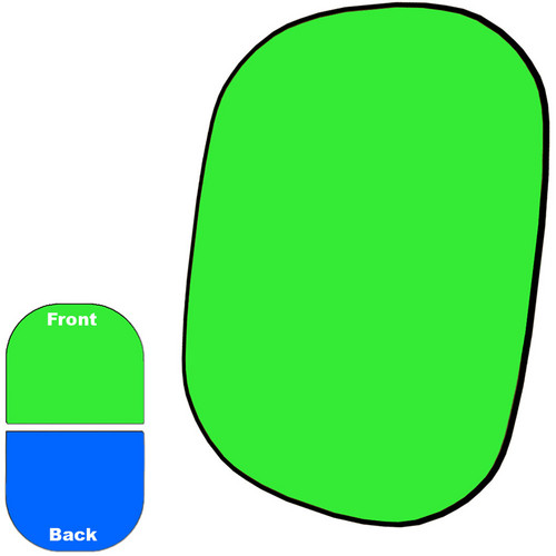 Savage Collapsible/Reversible Background (5 x 6' Chroma Green/Blue)