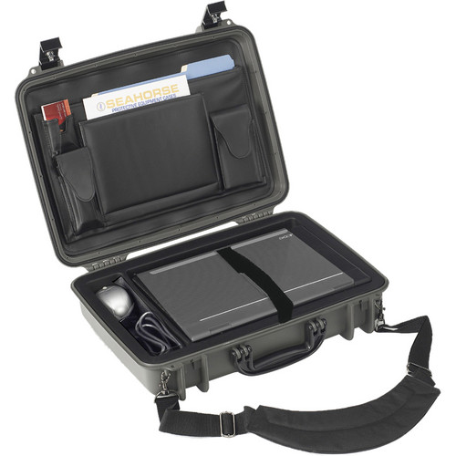 Seahorse 710CC Laptop Computer Case with Lid Organizer and Laptop Tray (Gunmetal Gray)