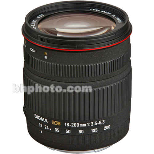 Sigma 18200mm f/3.56.3 DC Lens for Canon Digital EOS 777101