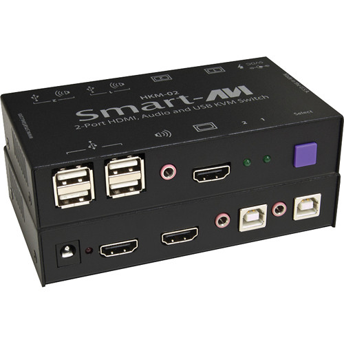 SmartAVI HKM02 2Port CrossPlatform HDMI KVM Switch HKM02S