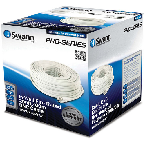 Swann InWall Fire Rated BNC Extension Cable SWPRO60MFRCGL B&H