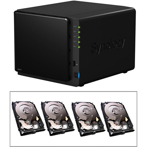 Synology 16TB (4x 4TB) Diskstation DS413 4-Bay NAS Server with