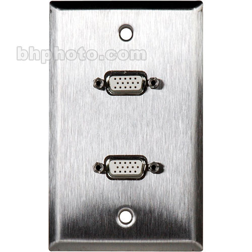 TecNec WPL-1137 Wall Plate w/HD-15 (VGA) Connectors
