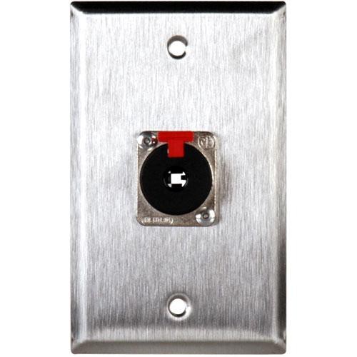 TecNec 1-Gang Wall Plate with Latching 1/4